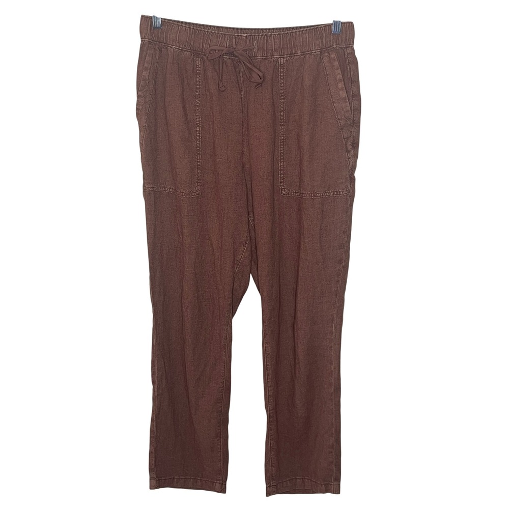 Pilcro & The Letter M Linen Blend Drawstring‎ Casual Pants Trousers Womens